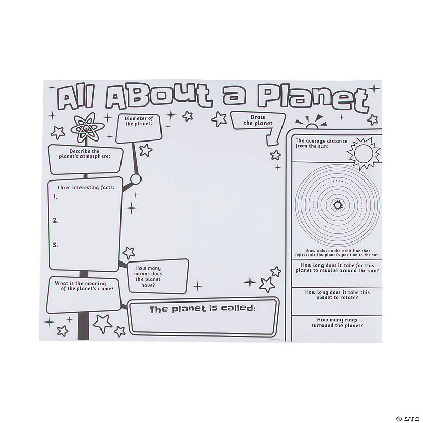 Color Your Own All About a Planet Posters - 30 Pc. Image