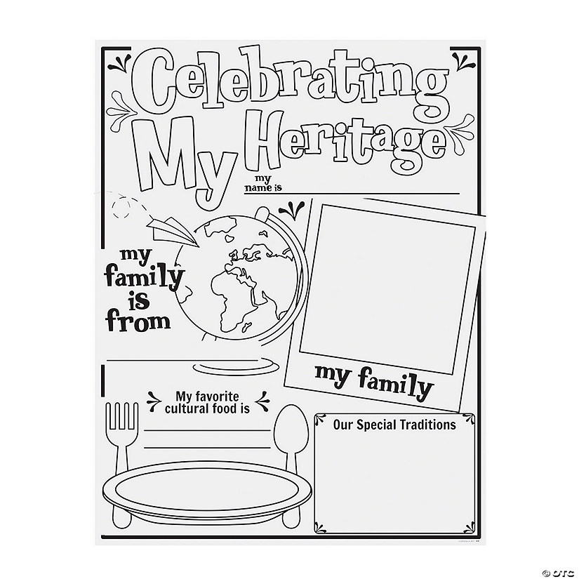 Color Your Own &#8220;All About Heritage&#8221; Posters - 30 Pc. Image