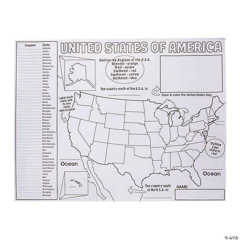 Color Your Own &#8220;All About the United States&#8221; Posters - 30 Pc. Image