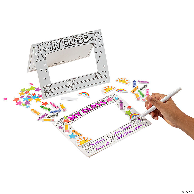 Color Your Own Autograph Picture Frame Classpack - 30 Pc. Image