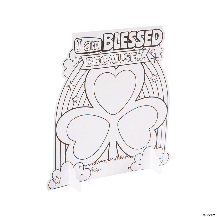 Color Your Own Blessings Shamrocks - 12 Pc. Image