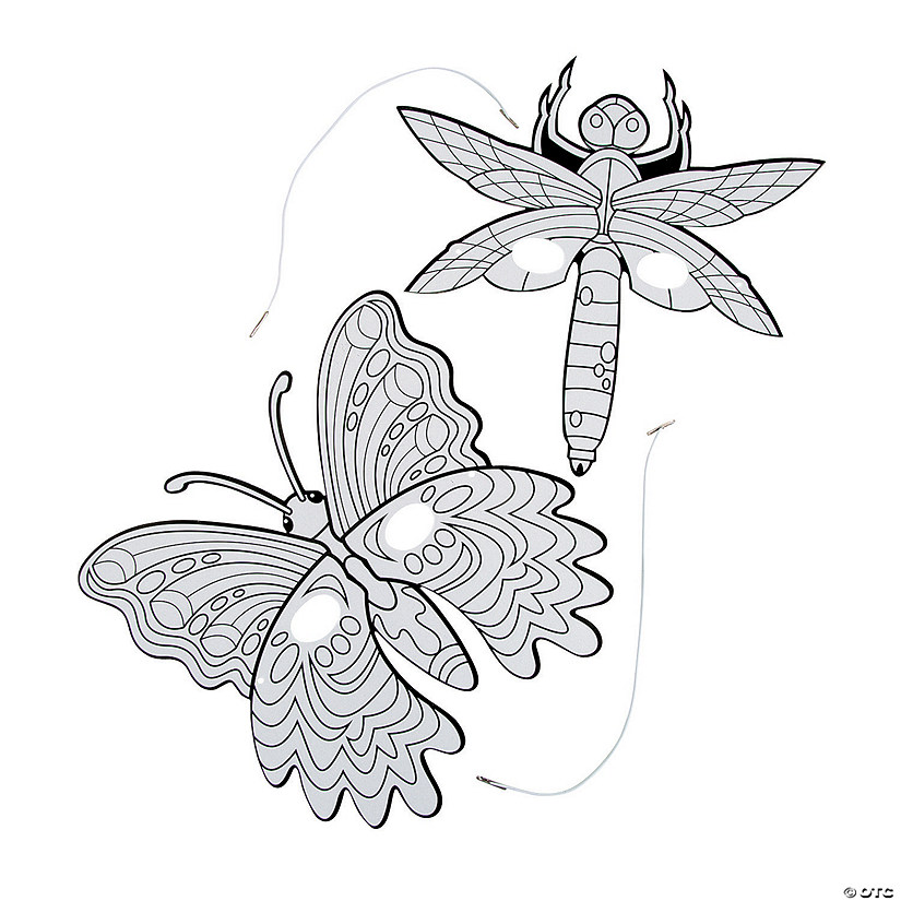 Color Your Own Bug & Butterfly Masks - 12 Pc. Image