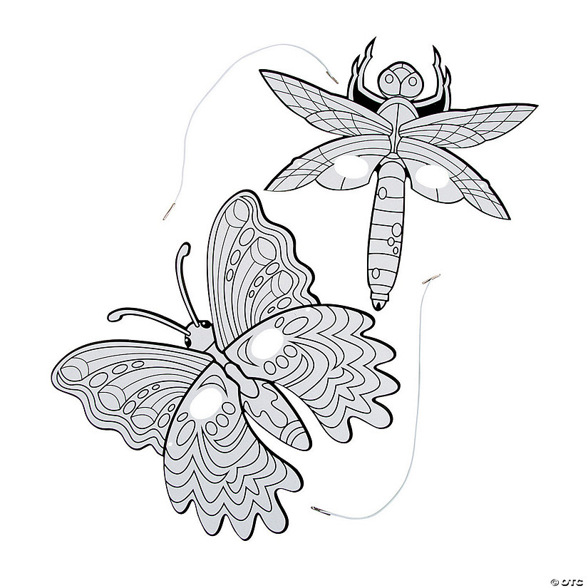 Color Your Own Bug &amp; Butterfly Masks - 12 Pc. Image