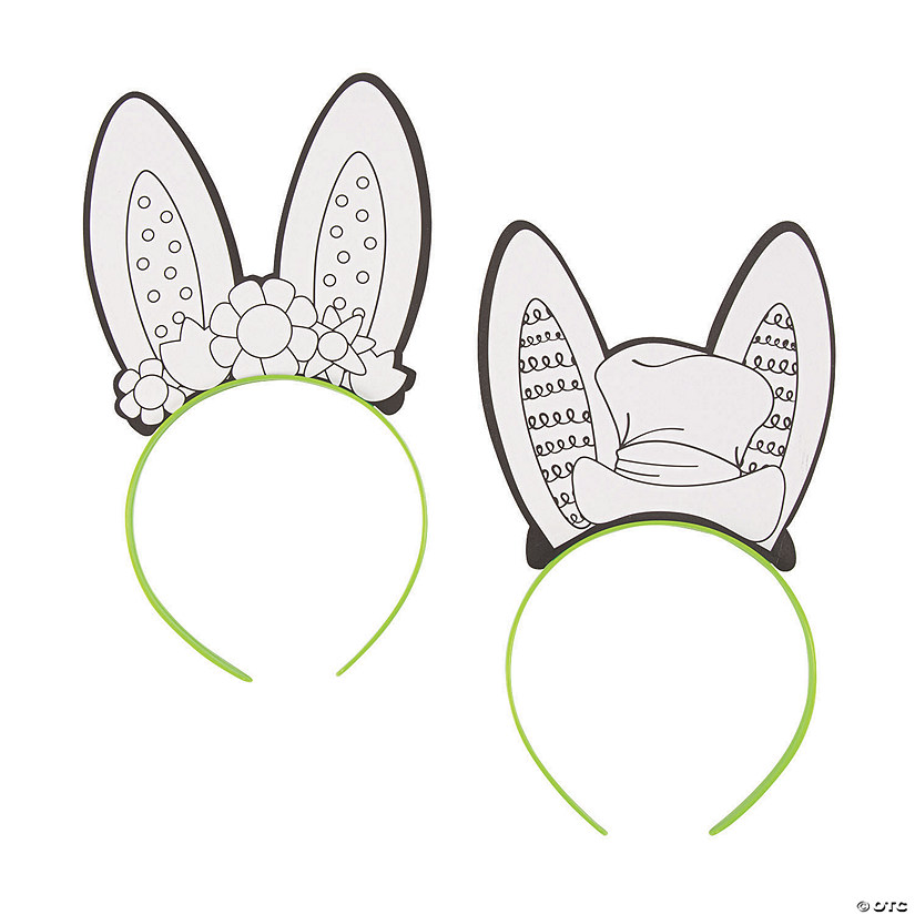Color Your Own Bunny Ear Headbands - 12 Pc. Image