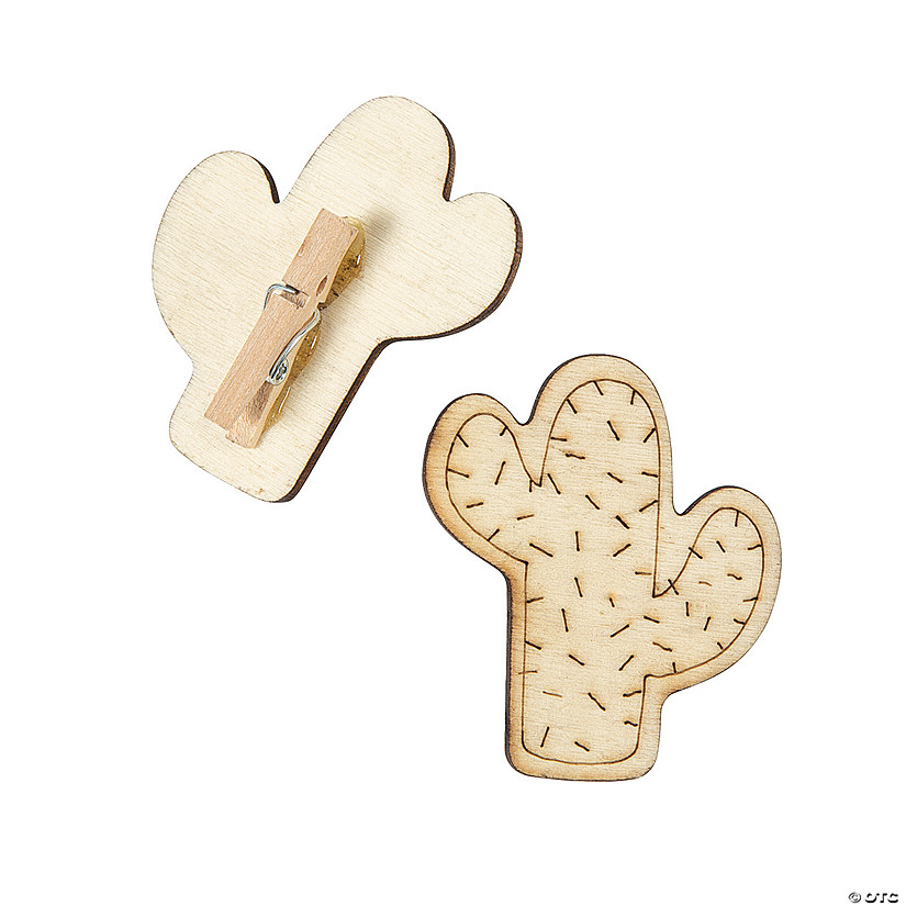 Color Your Own Cactus Clips &#8211; 12 Pc. Image