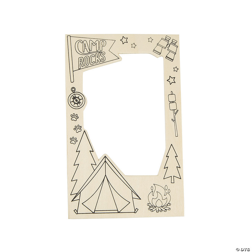 Color Your Own Camp Picture Frame Magnets - 12 Pc. Image