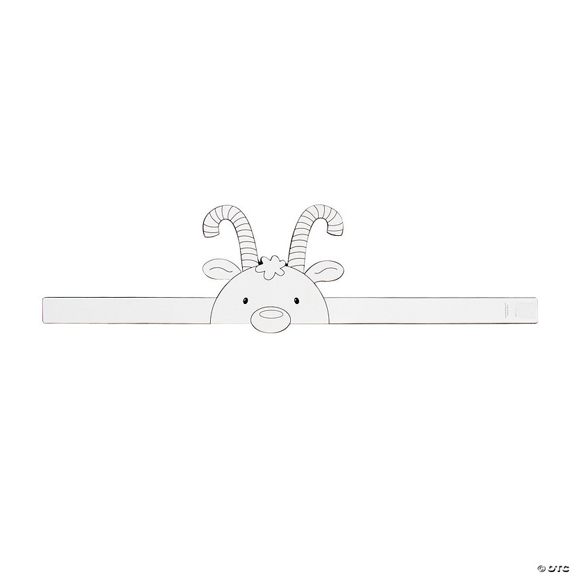 Color Your Own Candy Cane Reindeer Crowns - 12 Pc. Image