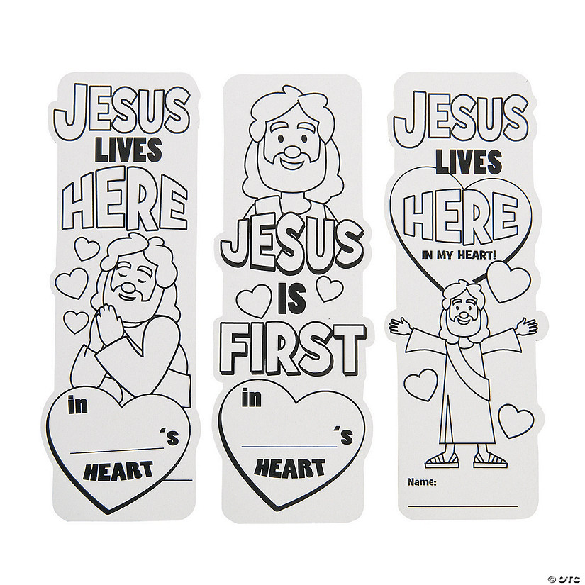 color your own christ lives here bookmarks craft kit