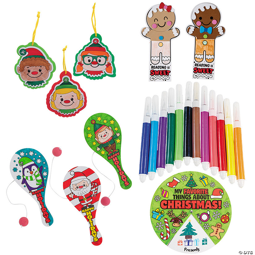 Color Your Own Christmas Craft Kit Assortment - Makes 48 Image