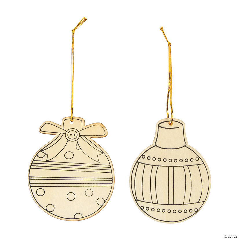 Color Your Own Christmas Ornaments - 12 Pc. Image