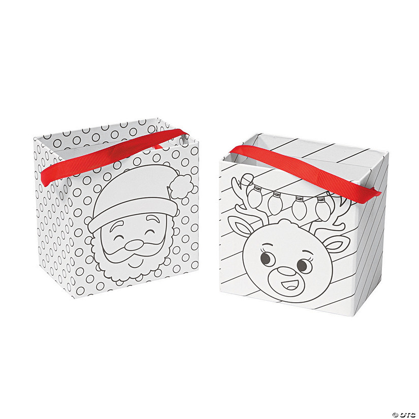 Color Your Own Christmas Treat Buckets - 6 Pc. Image