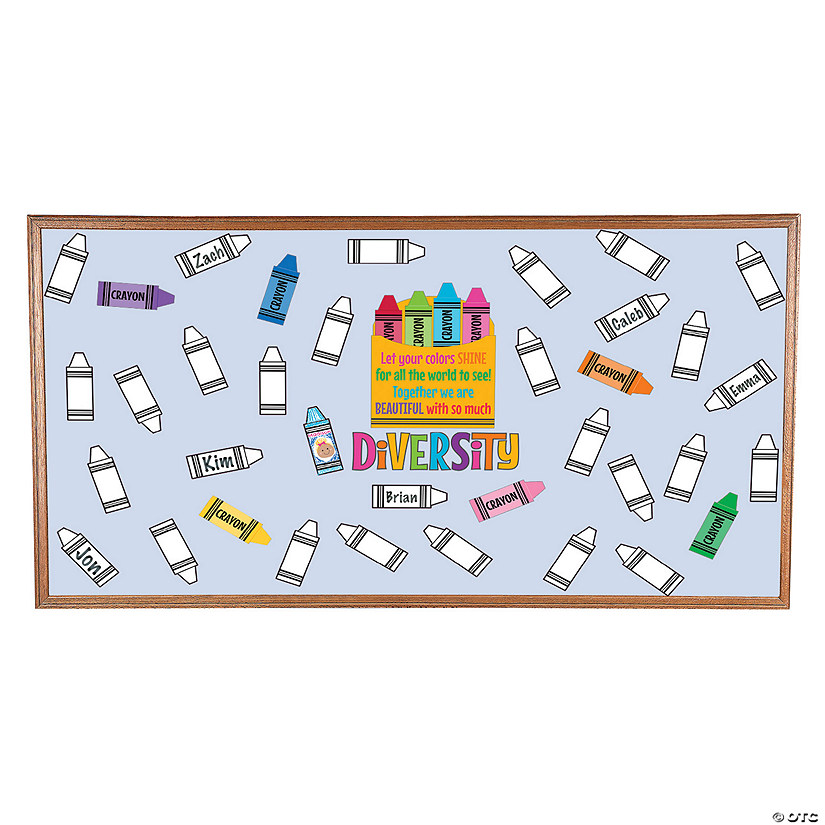 Color Your Own Crayon Diversity Bulletin Board Set - 59 Pc. Image