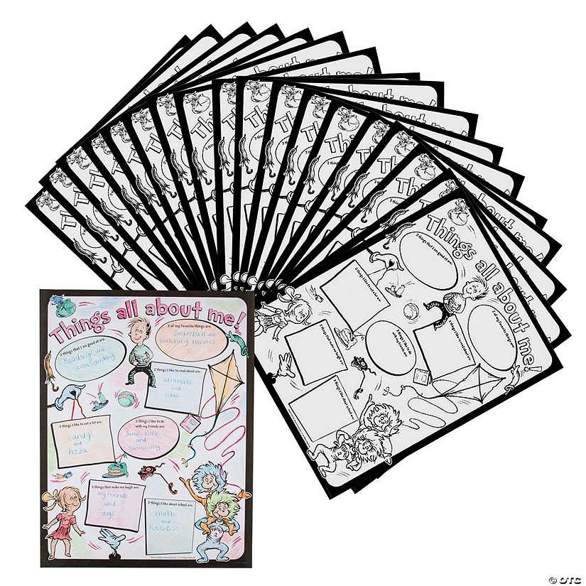 Color Your Own Dr. Seuss<sup>&#8482;</sup> My Favorite Things Posters - 30 Pc. Image