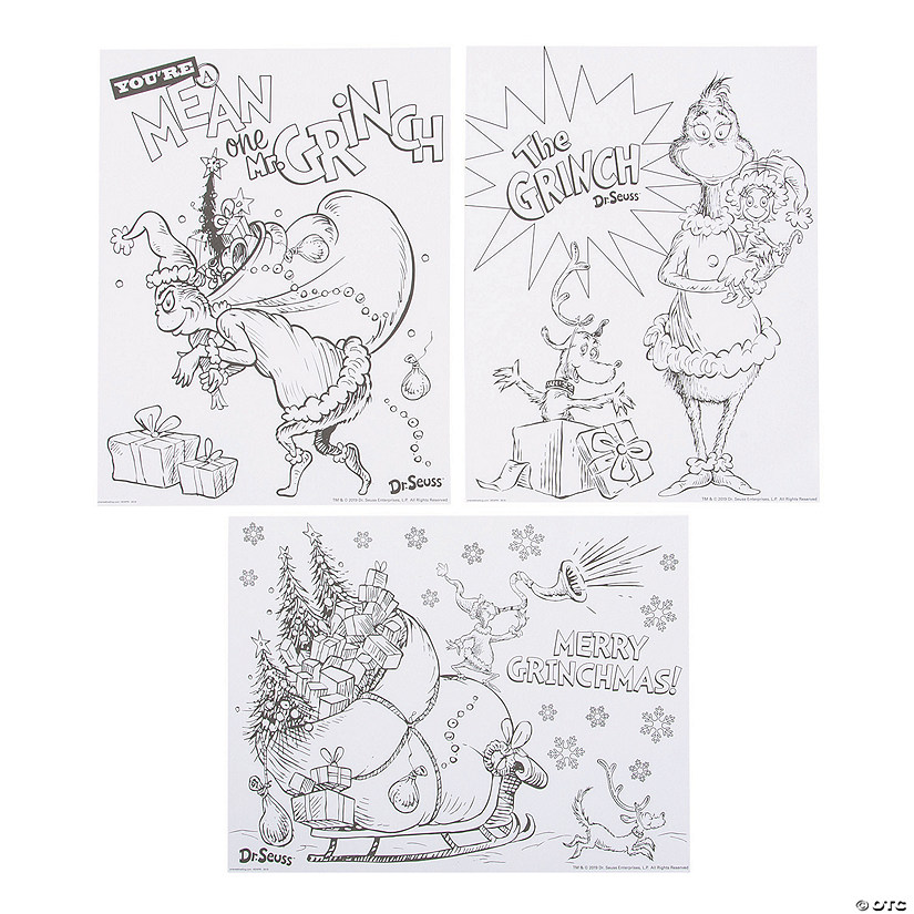 color your own dr seuss™ the grinch posters  oriental trading