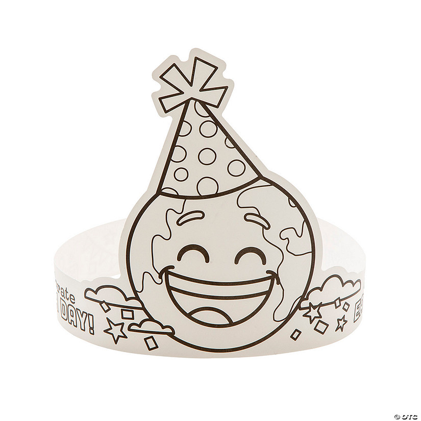 Color Your Own Earth Day Crowns - 12 Pc. Image