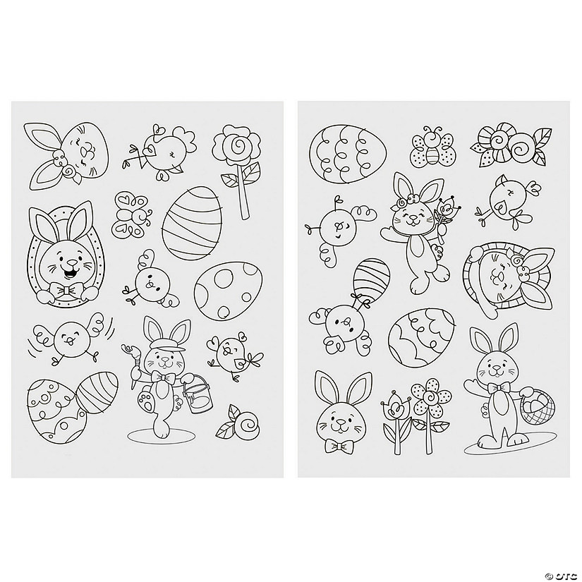 Color Your Own Easter Window Clings - 24 Pc. Image