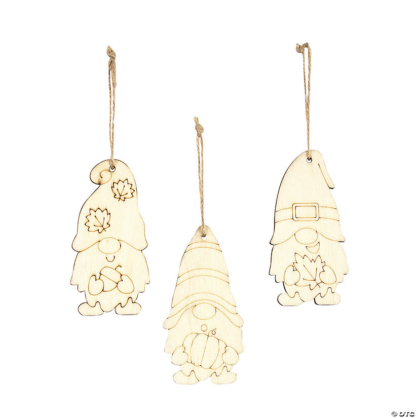 Color Your Own Fall Gnome Ornaments - 12 Pc. Image