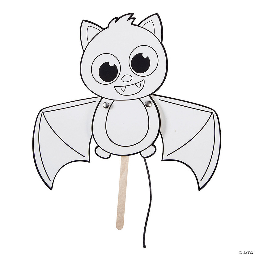 Color Your Own Flapping Halloween Bat Craft Kit - Makes 12 Image