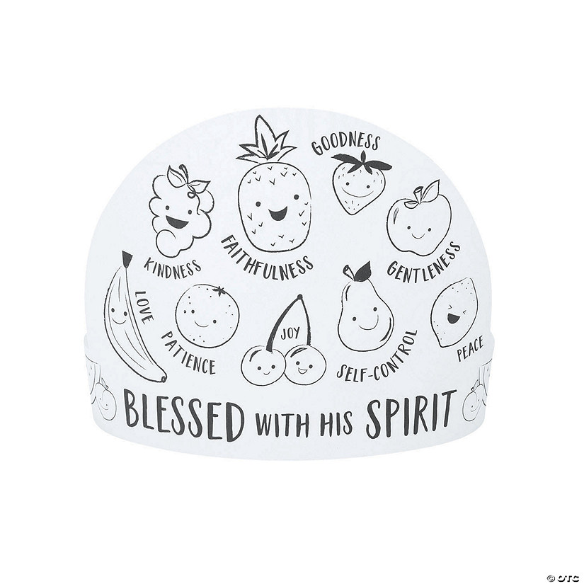 Color Your Own Fruit of the Spirit Crowns - 12 Pc. - Less Than Perfect Image