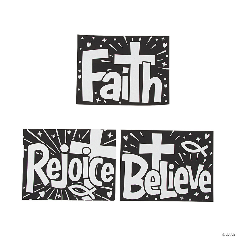 Color Your Own Fuzzy Faith Posters - 24 Pc. Image