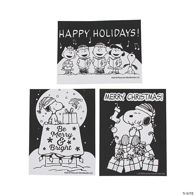 Color Your Own Fuzzy Peanuts&#174; Christmas Posters - 24 Pc. Image
