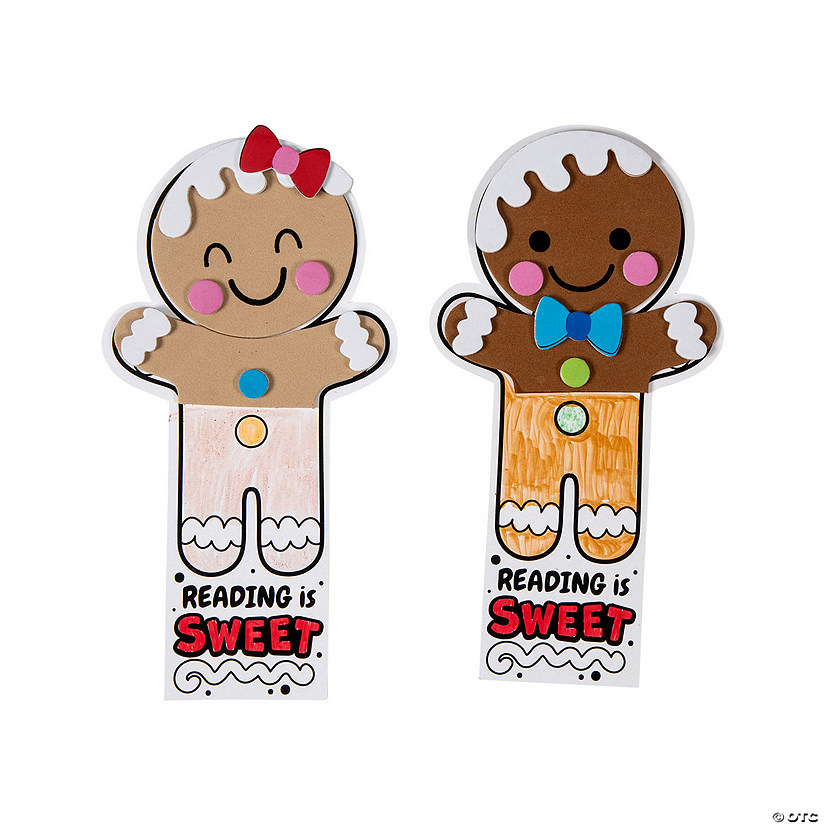 Color Your Own Gingerbread Bookmark Craft Kit - Makes 12 Image