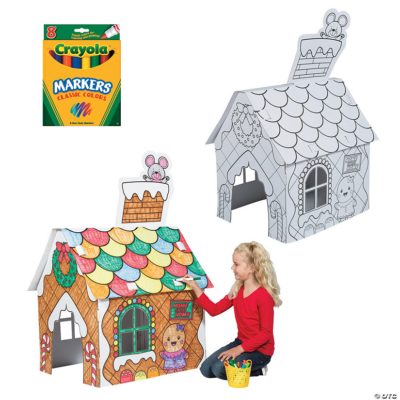 Color Your Own Gingerbread Playhouse Kit - 25 Pc. Image