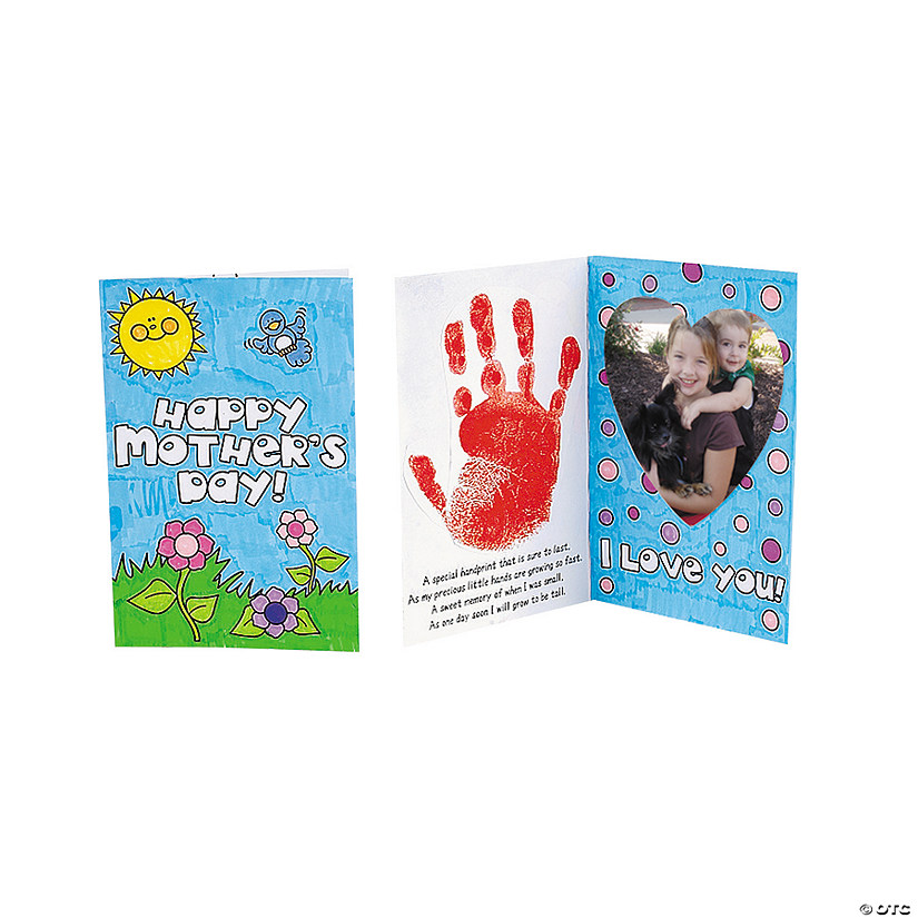 Color Your Own Handprint Mother’s Day Picture Frame Card Craft Kit Oriental Trading