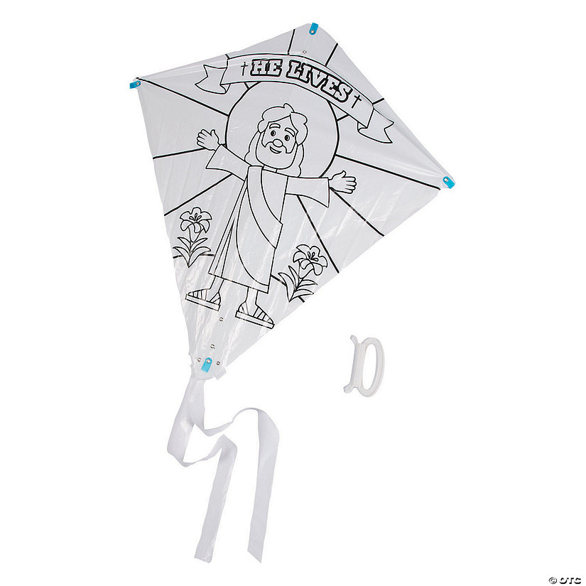 Color Your Own He Lives Kites - 12 Pc. Image