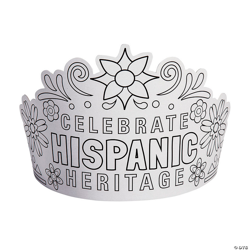 Color Your Own Hispanic Heritage Crowns - 12 Pc. Image