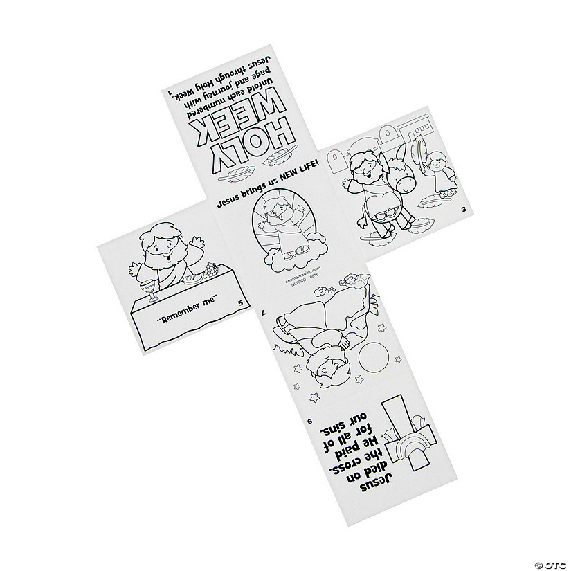 Color Your Own Holy Week Story Crosses - 12 Pc. Image