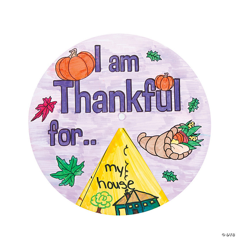 Color Your Own I Am Thankful for Wheels - 12 Pc. Image