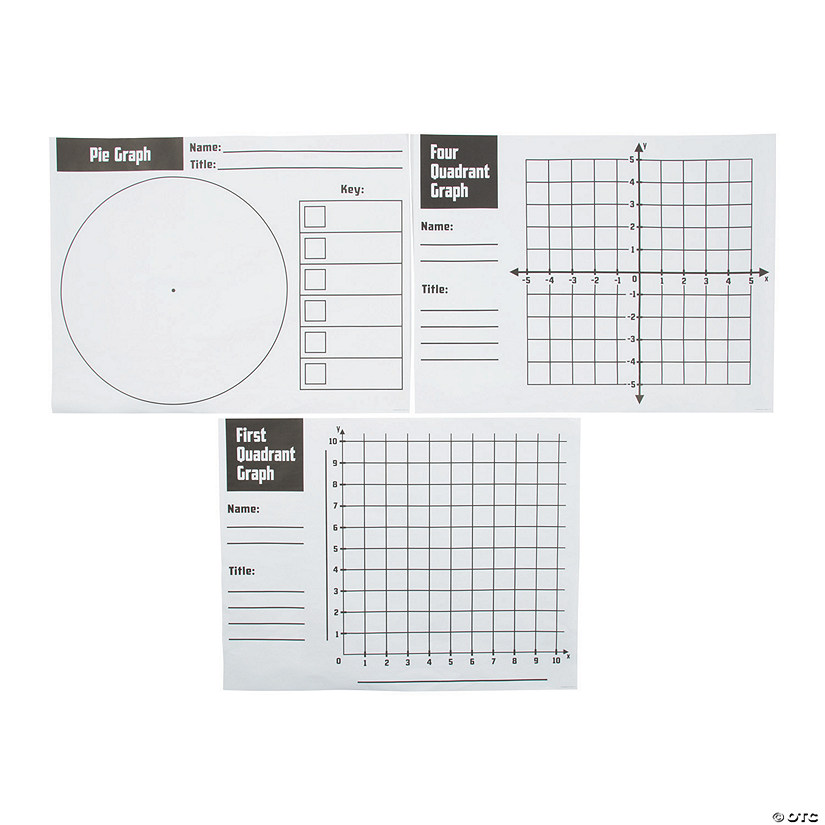 Color Your Own &#8220;Intermediate Math Graphing&#8221; Posters - 30 Pc. Image