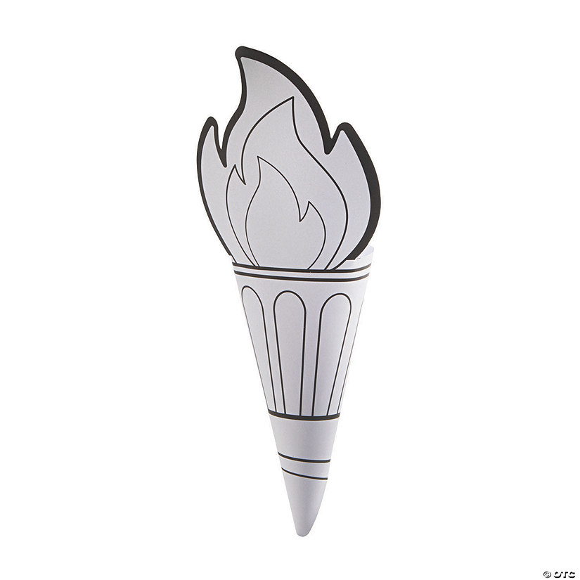 Color Your Own International Games Torches - 12 Pc. Image