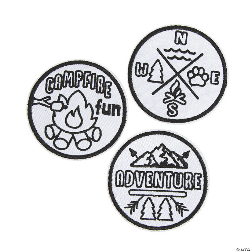 Color Your Own Iron-On Camp Patches - 12 Pc. Image
