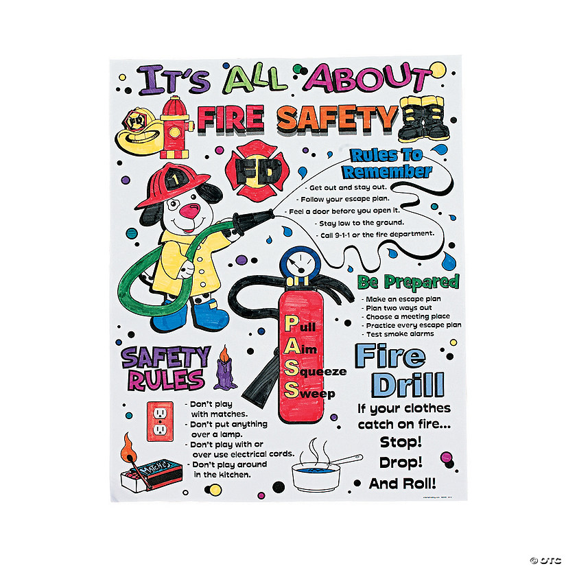 Color Your Own ﻿“It’s All About Fire Safety” Posters - Discontinued