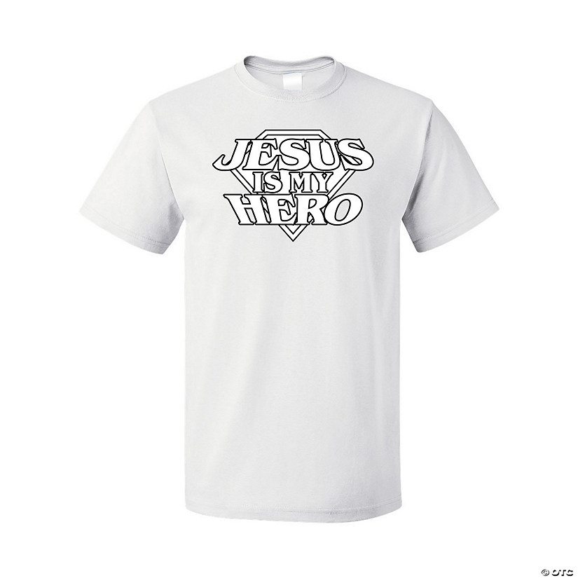 Color Your Own Jesus is My Hero Youth T-Shirt Image
