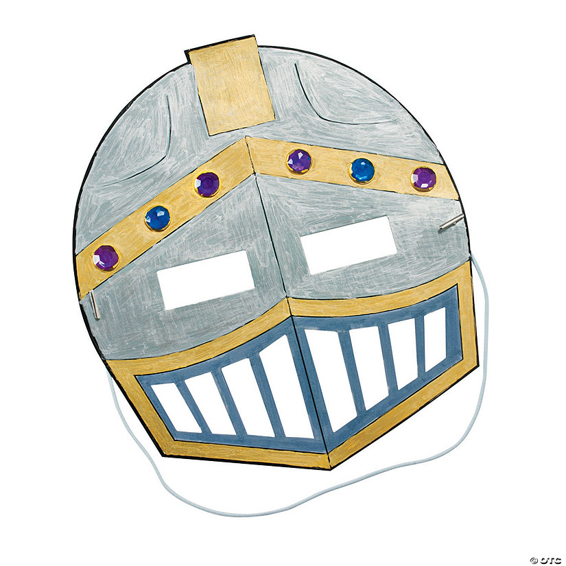 Color Your Own Knight Masks - 12 Pc. Image
