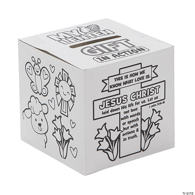 Color Your Own Lent Offering Boxes - 12 Pc. Image