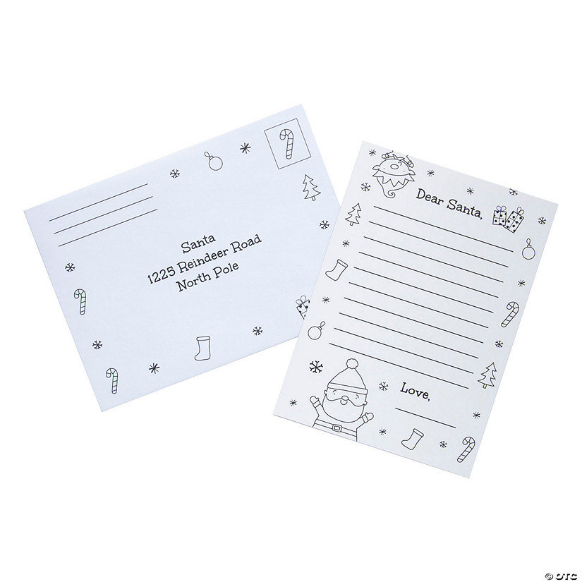 Color Your Own Letters to Santa with Envelopes - 24 Pc. Image