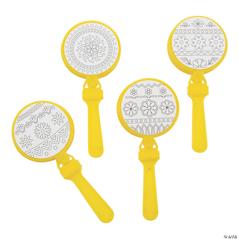 Color Your Own Maraca Clappers - 12 Pc. Image