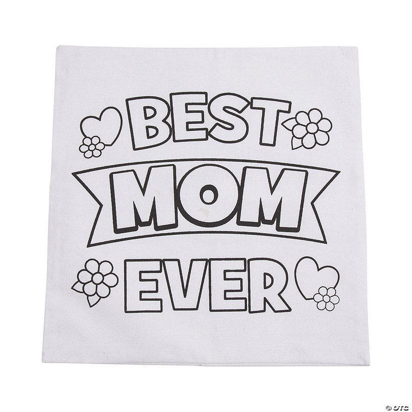 Color Your Own Mother&#8217;s Day Canvas Pillow Cover Image