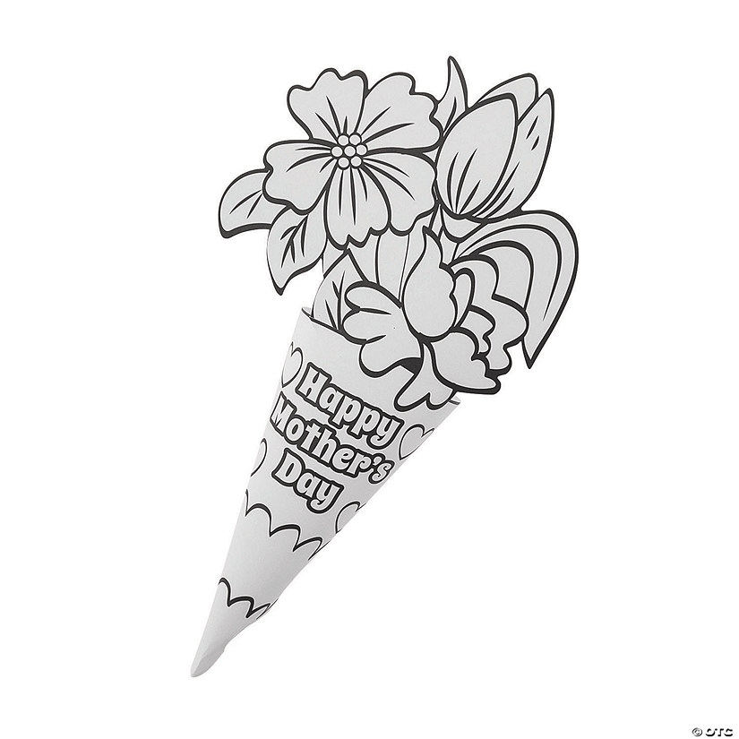 Color Your Own Mother's Day Bouquets - 12 Pc. Image