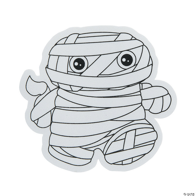 Color Your Own Mummy Shapes Image