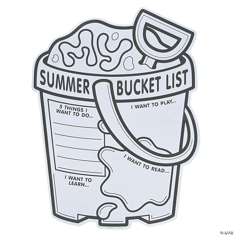 Color Your Own &#8220;My Summer Bucket List&#8221; Posters - 30 Pc. Image