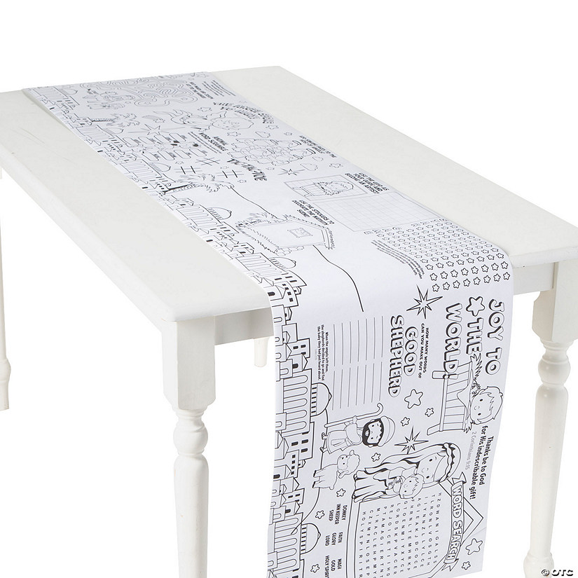 Color Your Own Nativity Activity Table Runner Roll Image