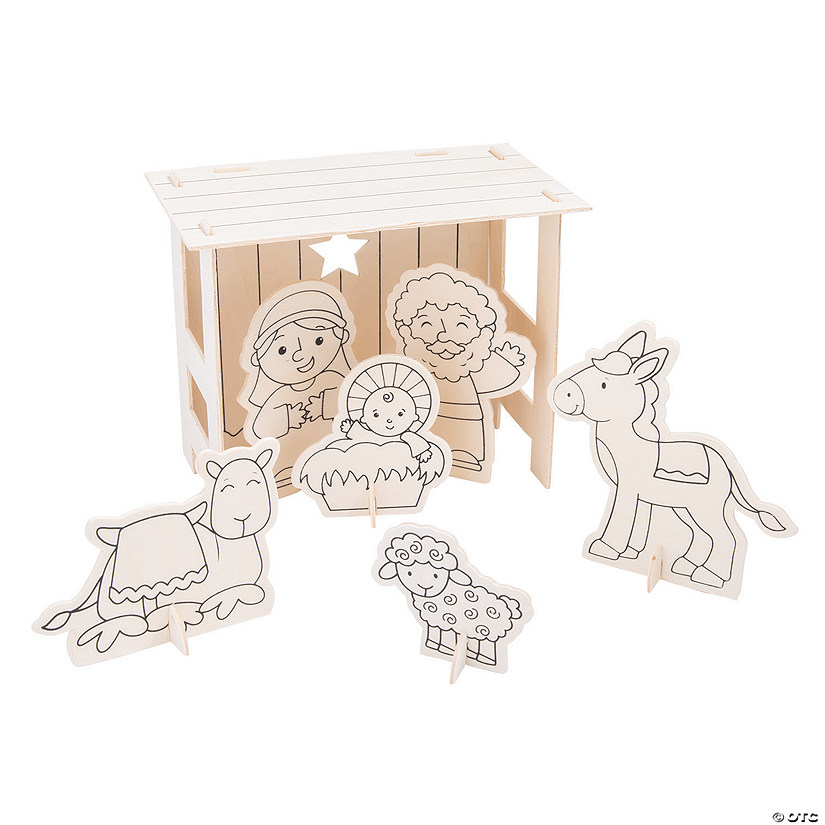 Color Your Own Nativity Stable Sets - 6 Pc. Image