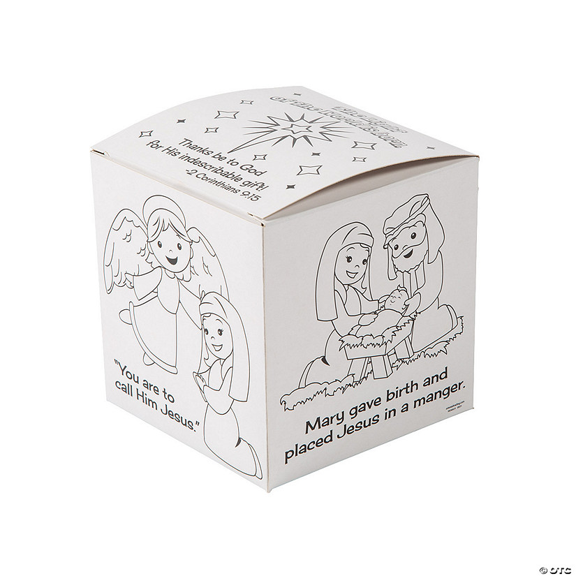 Color Your Own Nativity Story Cubes - 12 Pc. Image