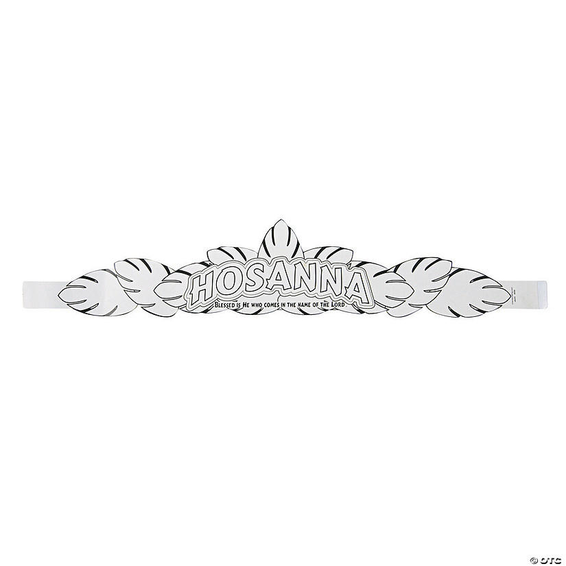 Color Your Own Palm Leaves Crowns - 12 Pc. Image
