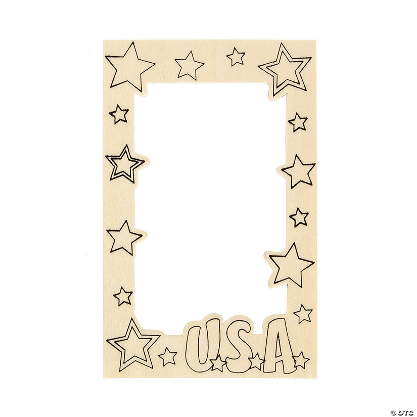 Color Your Own Patriotic Picture Frame Magnets - 12 Pc. Image